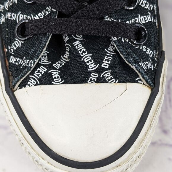 RARE!! Converse Mens Chuck Taylor (RED)ESIGN DESI(RED) Ox Canvas Skate Shoe - Picture 10 of 11